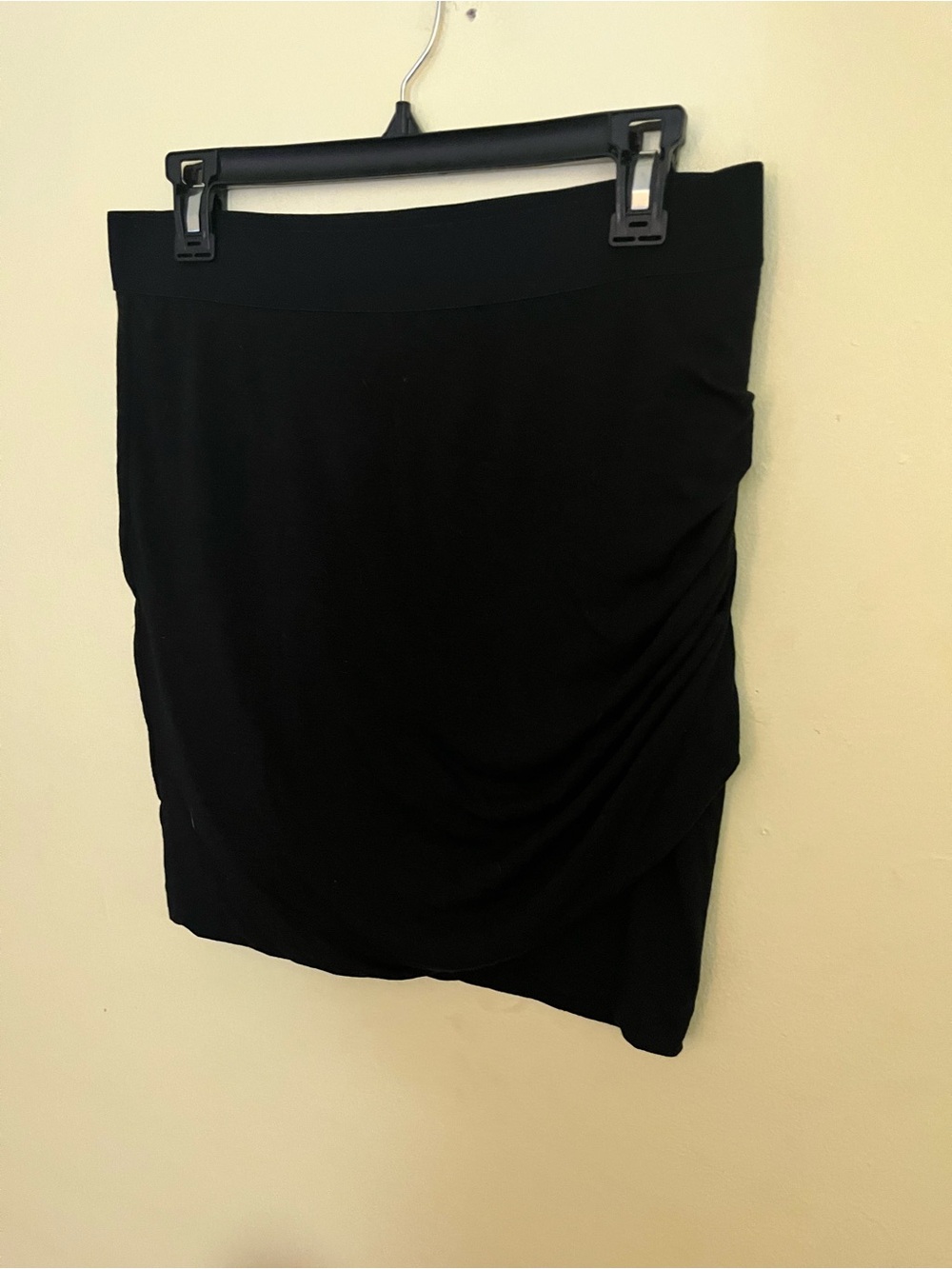 Princess by Vera Wang Black Ruched Bodycon Skirt - Large